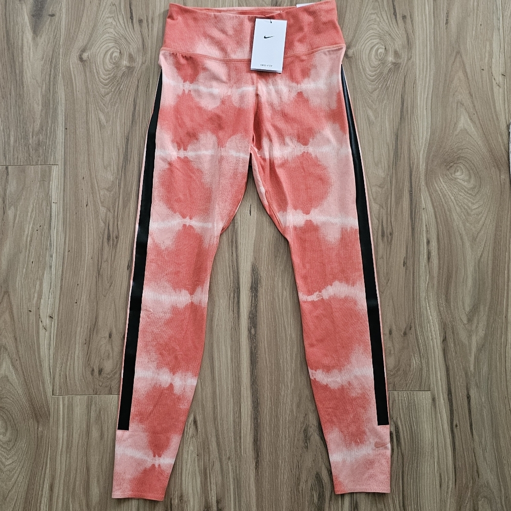 Nike One Luxe Mid-Rise Full Length Tie Dye Leggings Size Small NWT